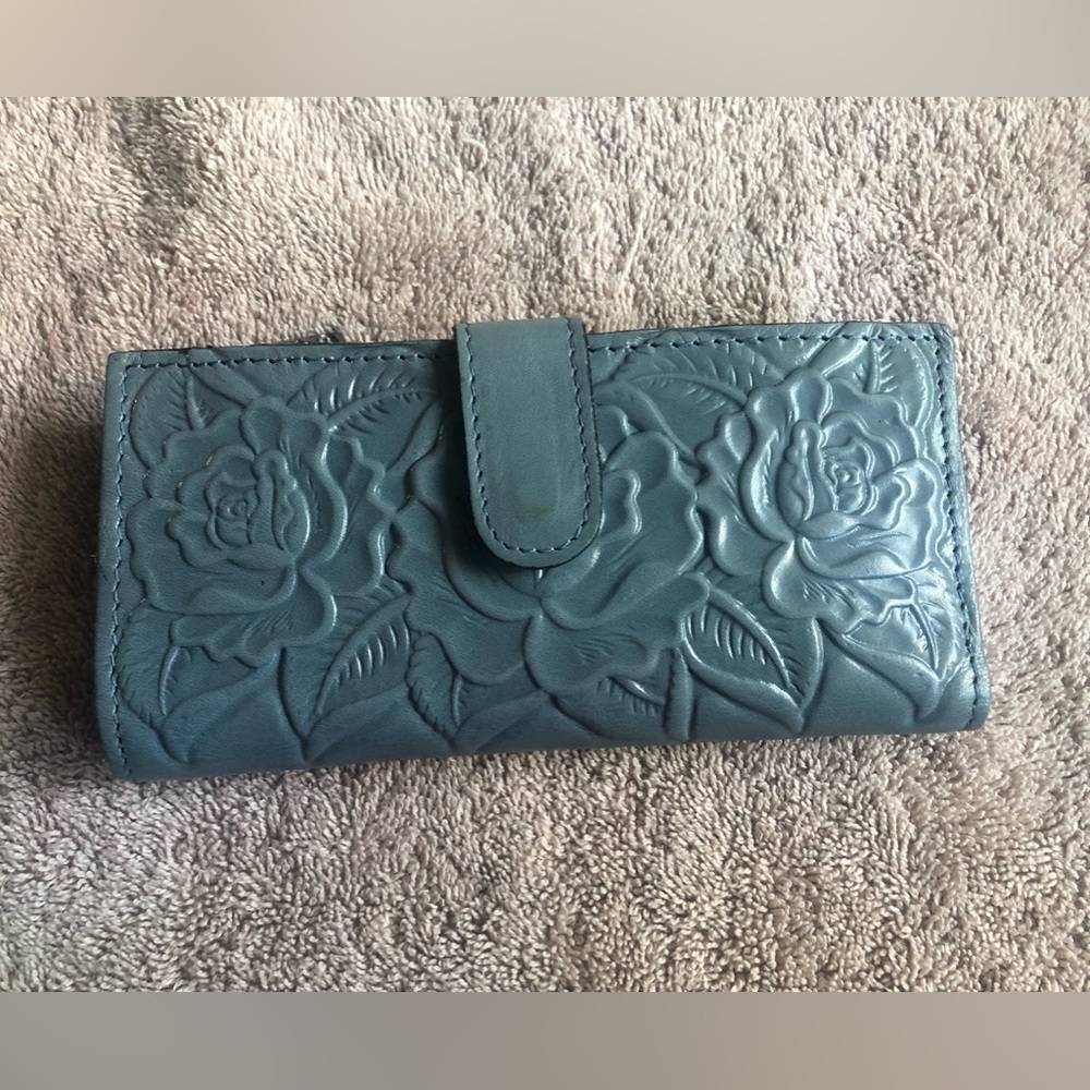 Patricia Nash Safflower Blue Nazari Wallet